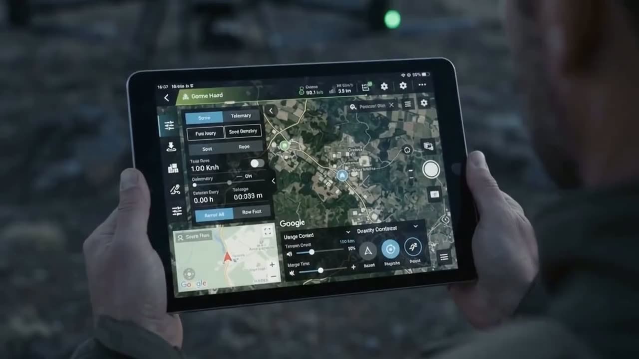 PARS yer kontrol istasyonunda harita üzerinde devriye rotası ve görev planlama ekranı